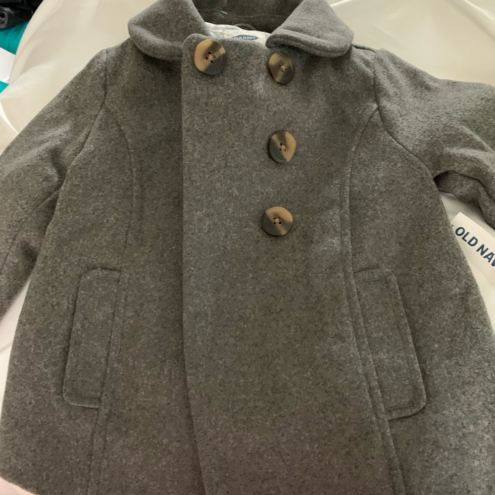 BEAND NEW size 2T Old Navy gray peacoat.